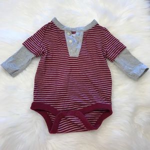 Gap stripe onesie long sleeve